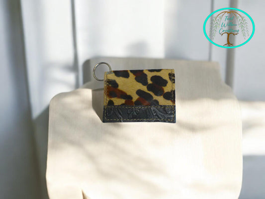 Leather Business Card Keychain